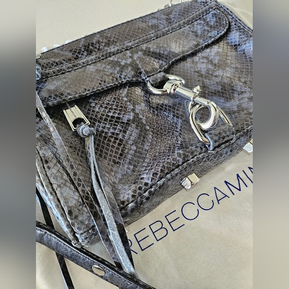 Rebecca Minkoff Sunday Blue Snake Mini Bag Leather - Picture 2 of 16
